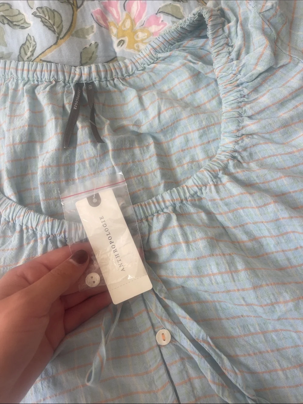 Anthropologie Blue Top